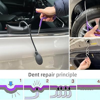 Rods Dent Removal Kit, 30 Pcs Paintless Dent Repair Rods, Special Manganese Steel, Professional Hail Dent Removal Tool for Minor Dents, Door Dings and Hail Damage