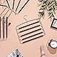 SONGMICS Hosenbügel platzsparend, 3er Set Mehrfach-Kleiderbügel aus Metall, rutschfeste Polsterung, schwenkbare Hosenstege, für je 5 Jeans, Anzughosen, Schals, Krawatten, silbern-schwarz CRI041BK