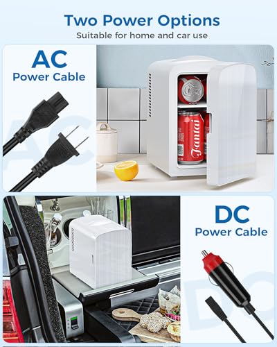 Image of Electactic 4L /6 Cans Mini Fridge, Skincare Fridge for Bedroom