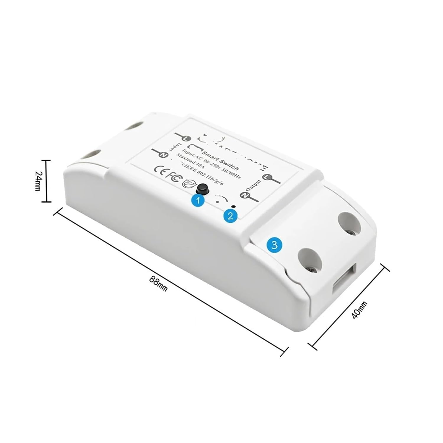 10A スマートスイッチ サーキットブレーカーモジュール リモートスイッチ リモート音声制御(Controller-E-Z)