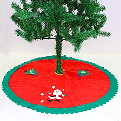 Zhongsheng Falda de árbol de Navidad, Falda de árbol Rojo de 35.4 Pulgadas para Decoraciones navideñas para Decoraciones navideñas