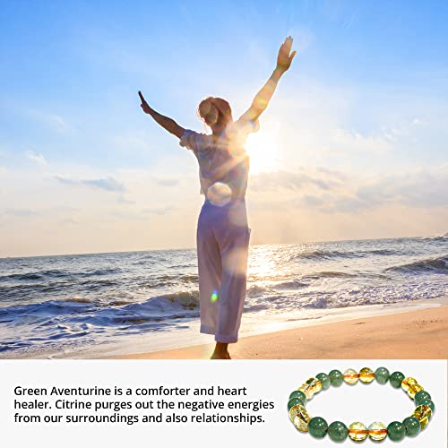 Image of ANAYA AGATE Healing Crystal Bracelet for Women and Men - 8mm Round Beaded Bracelet for Men and Women - Unisex Stretchy Gemstone Bracelet for Healing and Protection