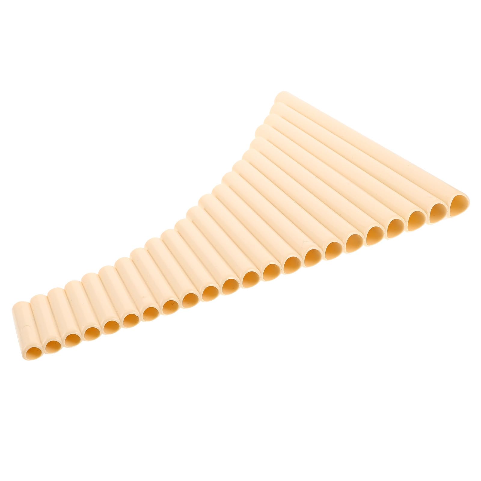 Traditionelles Musikinstrument Panflöte in G-dur mit 22 Pfeifen aus Kunststoff Vielseitig Einsetzbar für Volksmusik und Bühnenauftritte Elegantes Beige Design für Anfänger