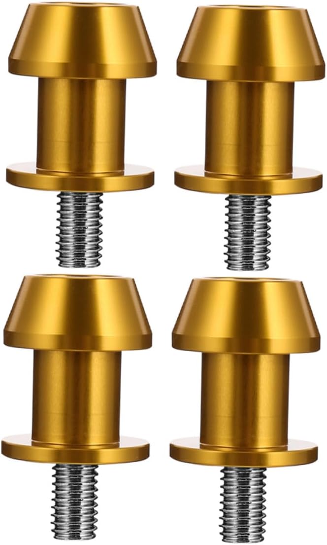 4pcs Motorcycle Swingarm Screw Stand Bobbins Cnc 8mm Gold Replacement Motorbike Swing Arm Sliders Universal Rear Swing Arm Spools for Motorcycles