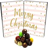 Hallingers 24 Pralinen-Adventskalender, ohne Alkohol (300g) - Rosa Weihnachten (Buch-Karton) - Weihnachten 2022, Für Sie#Für Ihn - Geschenk zu Weihnachten 2022