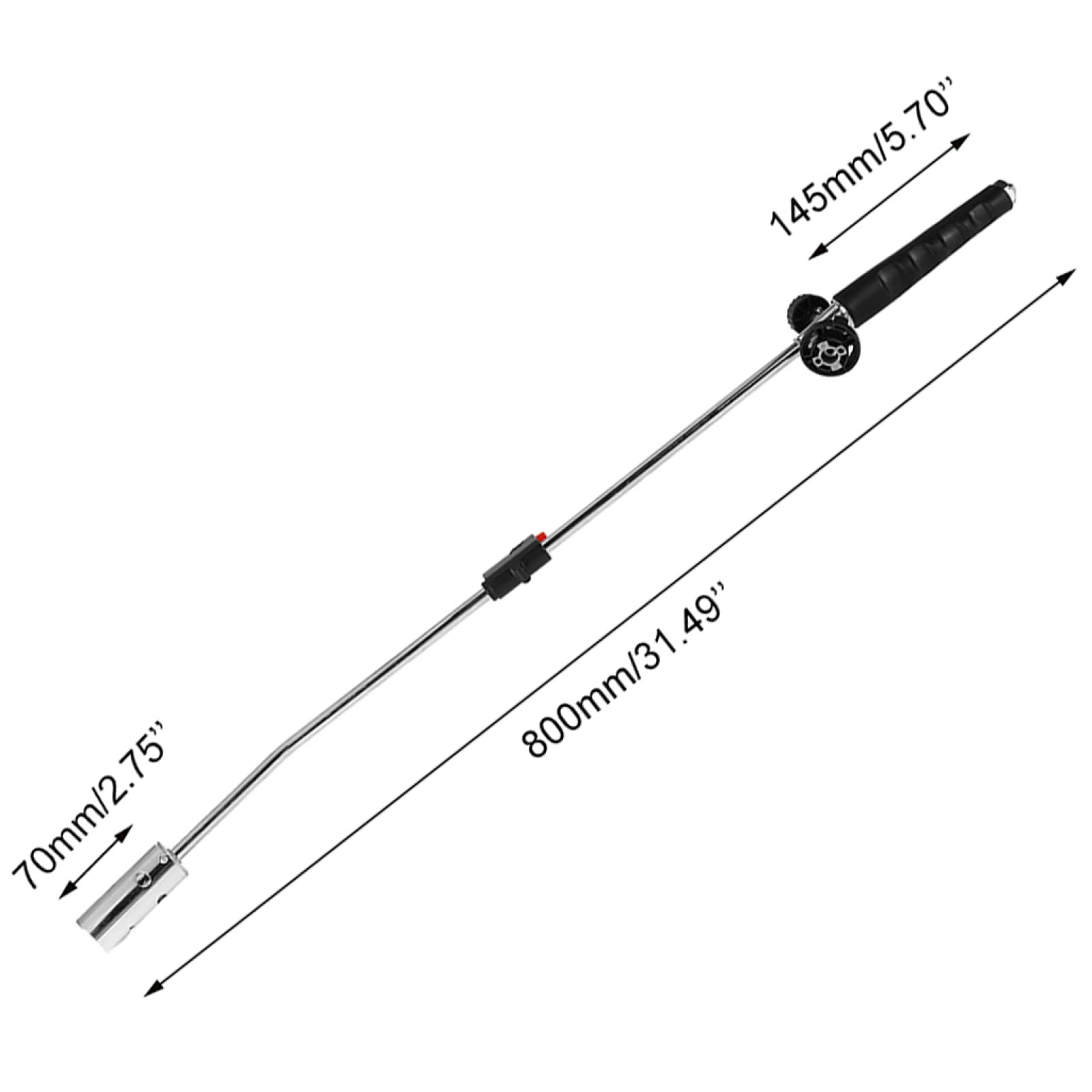 Bruciatore di propano, bruciatore per erbacce a torcia con valvola di controllo della fiamma e impugnatura ergonomica antiscivolo, 32 pollici/80 cm, con accenditore a pulsante