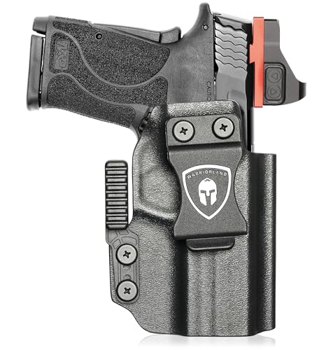 WARRIORLAND IWB Kydex Holster with Claw & Optic Cut, Fits S&W M&P Shield EZ (9mm / 380) & Equalizer Series Pistols, Inside Waistband Appendix Carry Holster, Adj. Cant & Retention, Right Hand