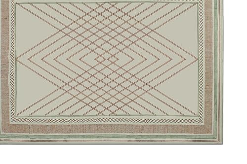 Tapis carrés bohème coton lavables : solution déco petite chambre et table - 8