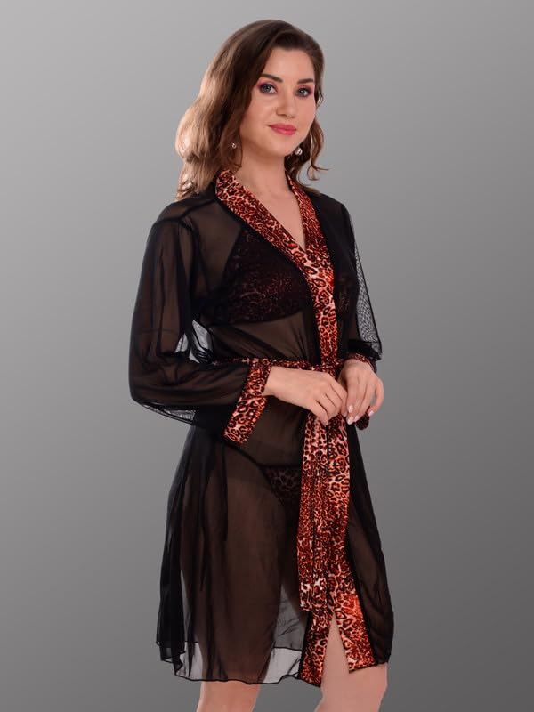 Image of Women Satin Lace Solid Print Babydoll Lingerie Honeymoon Nighty.