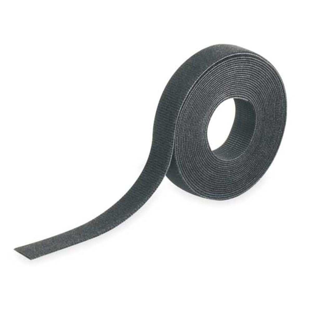 Panduit Hook & Loop Cable Tie, rolka 15", czarny nylon czarny opaska kablowa – uchwyt kabla (15 rolek, czarny, 4,57 m)