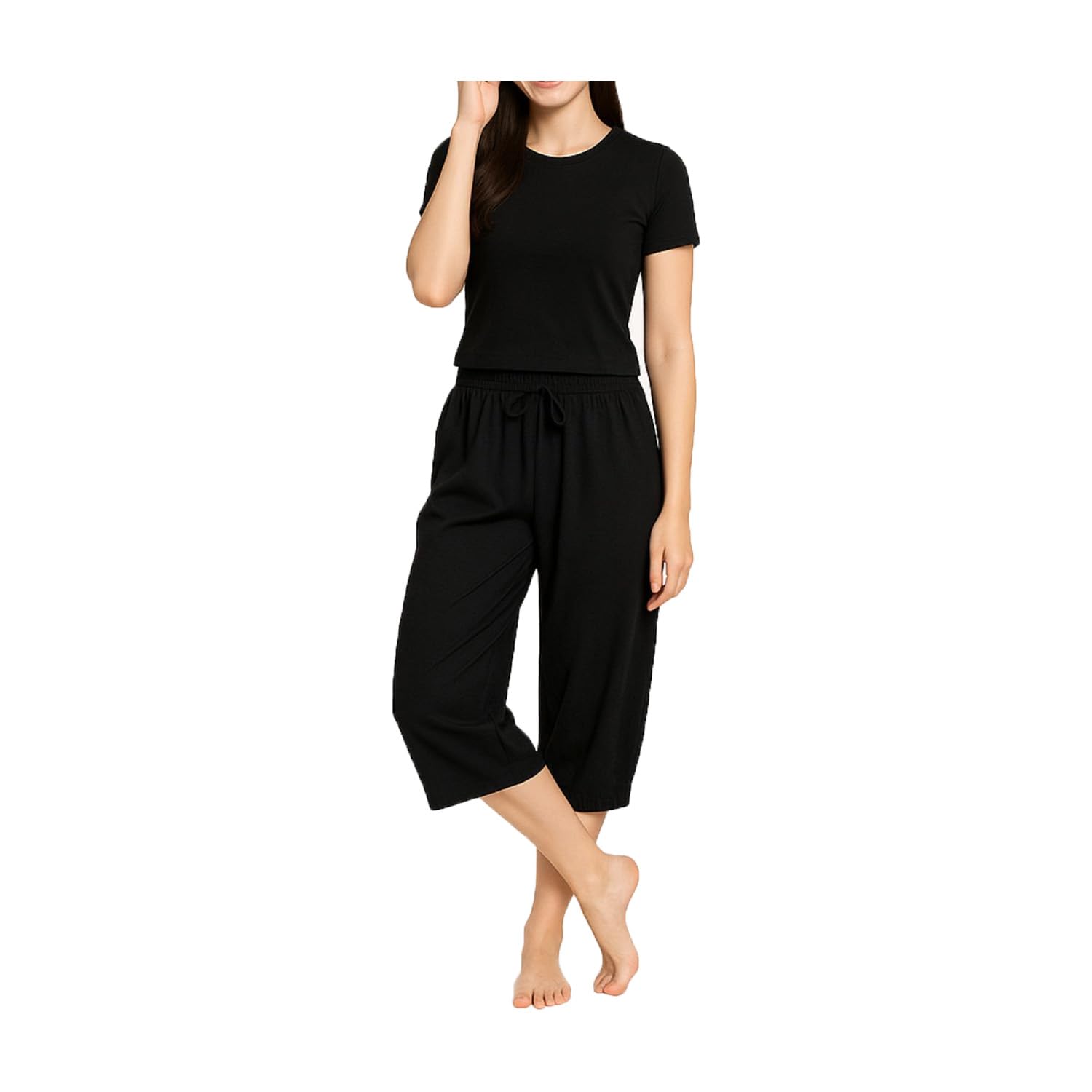 Women's Capris Black Single Pack-image-9