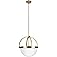 Hunter - Wedgefield 3-Light Alturas Gold, Medium Size Pendant Light, Dimmable, Formal Style, Sphere Shaped, for Bedrooms, Kit
