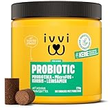 ivvi PROBIOTIC Hunde Probiotika als Leckerli - Hund Darmflora aufbauen, verbesserte Verdauung & Immunsystem - 60 leckere Snacks (270g) mit Erdnussbutter