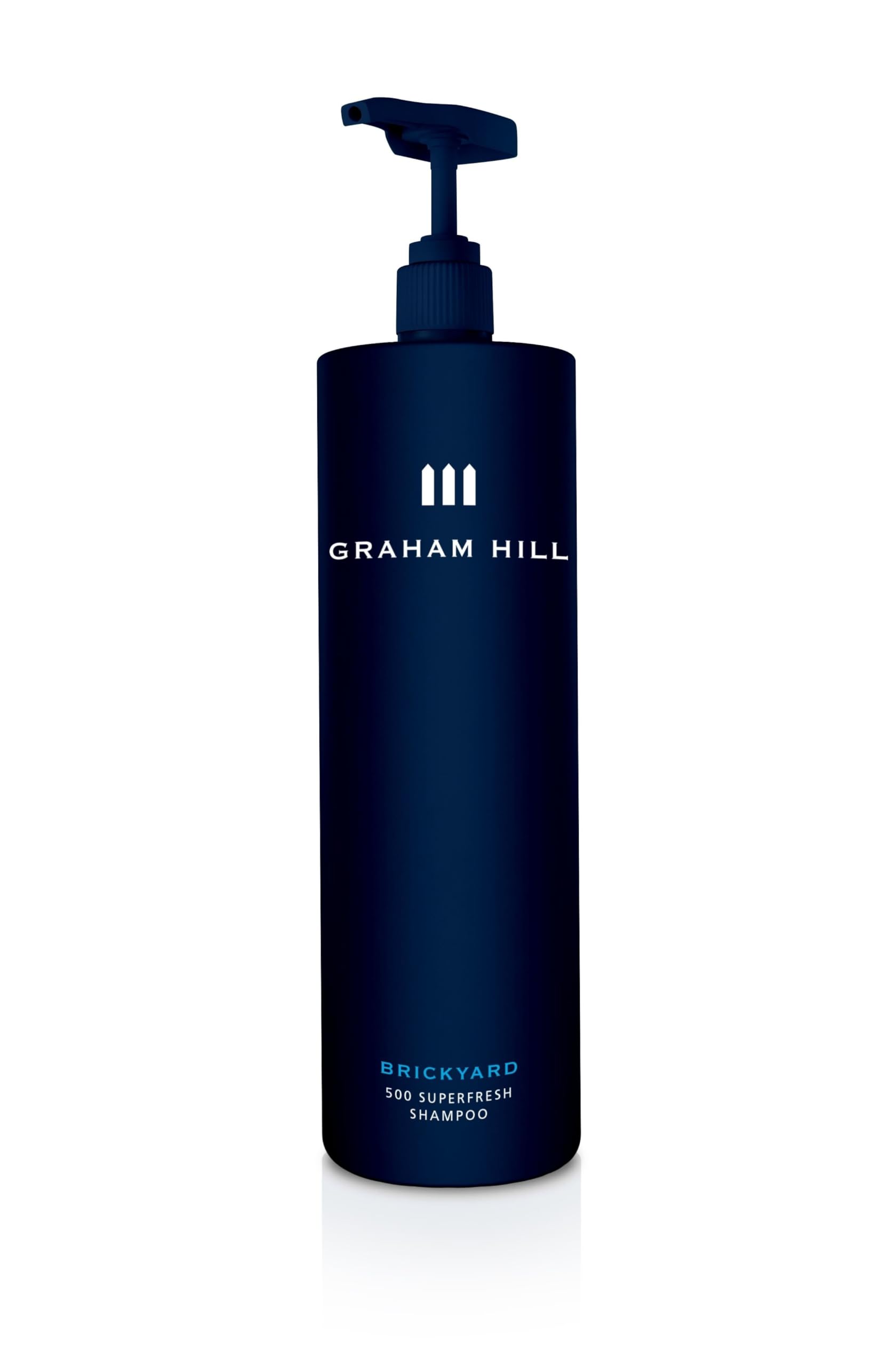 GRAHAM HILL Brickyard 500 Superfresh Hair Shampoo for Men - 1000 ml Shampoo with Panthenol & Caffeine, 1 l (Pack of 1)