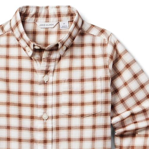 Janie and Jack Boys' Brushed Tattersol Shirt (Toddler/Little Big Kid)2