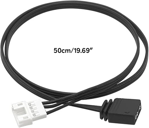 2Piezas Cable de Conversión ARGB 4 Pines a 5V 3 Pines Extensión para PC miniatura 3