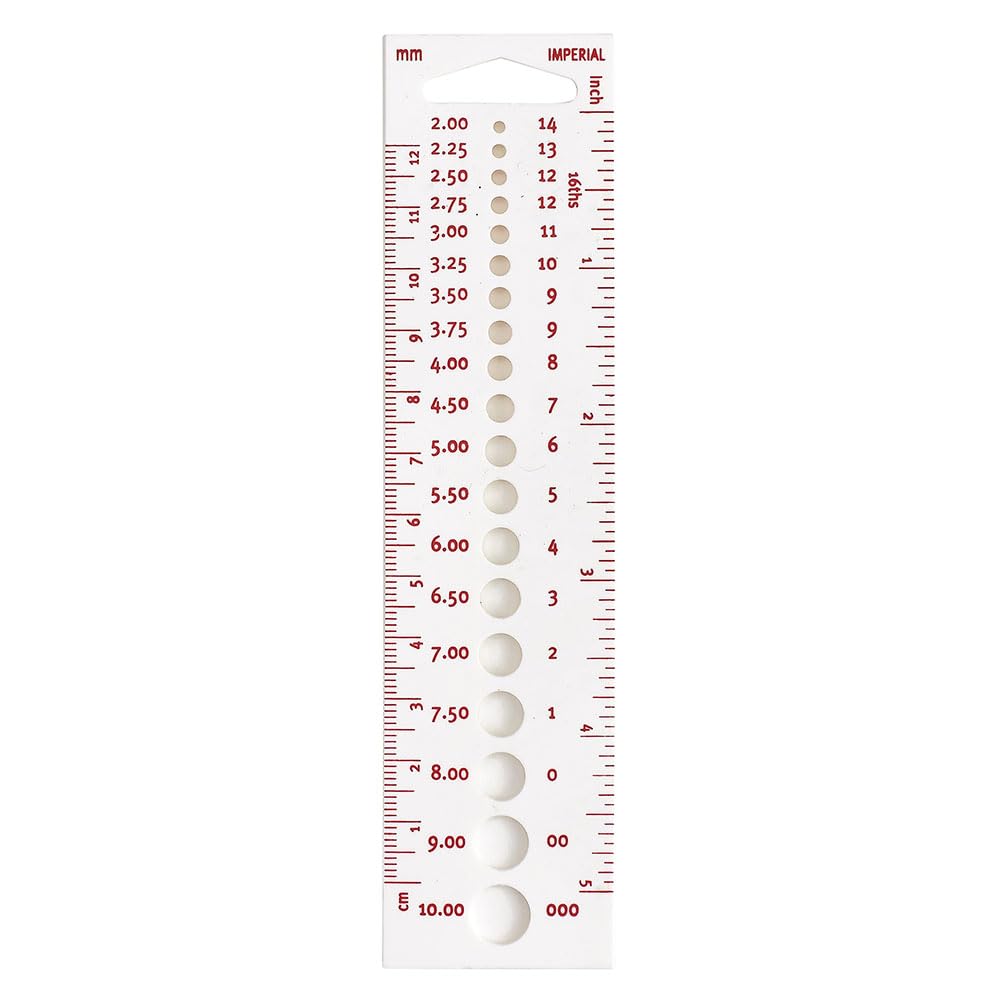 Pony Knitting Gauge, Multi-Colour, 4.5 x 3.9 x 24 cm