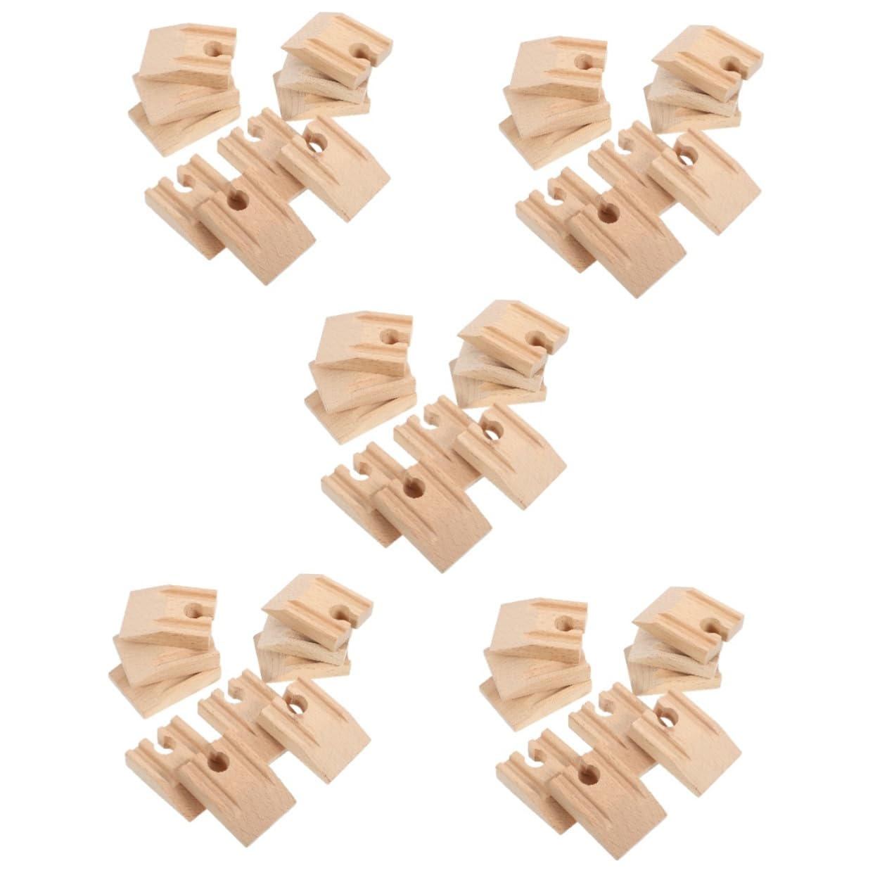 Toyvian 50stücke Teiliges Holzschienen Für Eisenbahnspielzeug Gerade Gleise Mit Concaven Design Kompatibel Mit Gängigen Holzbahnsystemen Für Kreative Spielwelten