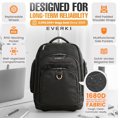 EVERKI Atlas Wheeled 2 Rolling Backpack