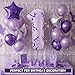 Tasdurian 40 Inches Number 1 Balloon with Kpop Theme Tattoo Design Big Large Number Foil Balloons for Kpop Theme Party Birthday Anniversary Party Garland Arch Decorations Supplies