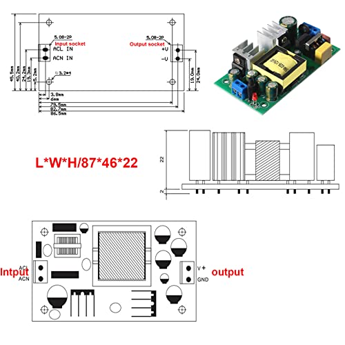 Image of AC to DC 12V 2A Precision Buck Power Supply Module,AC 110V 100V-264V to 12V 2A 2000mA Isolated Step Down Module (2PCS)