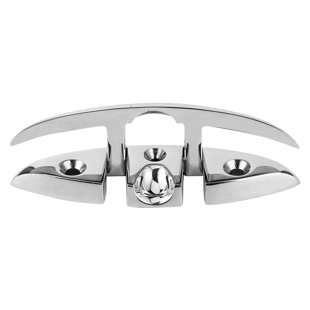 Akozon Lampada sollevamento 5 pollici, pieghevole, per barche e barche in acciaio inox 316, accessorio marino, accessorio per barche