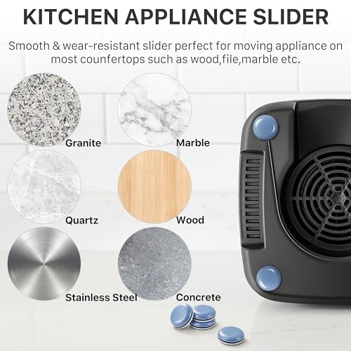 Appliance Sliders for Kitchen 24 PCS Self-Adhesive Small Kitchen Finds Appliance Slider Hacks Easy to MovIing & Space Saving Must Have Home Gadgets Mixer Accessories for Countertop