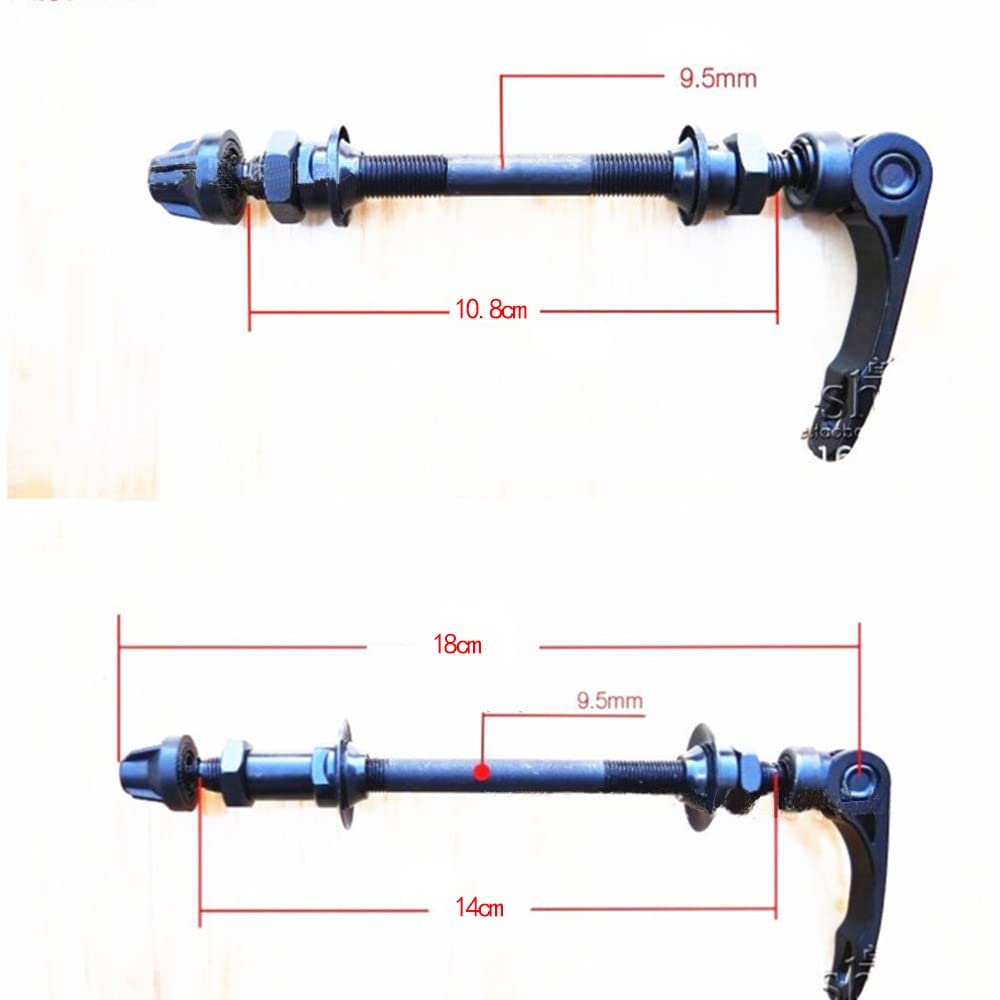 Axe à Dégagement Rapide Pour VTT En Alliage De Titane TC4 - Longueurs Avant 20 Cm (tige 12 Cm) Et Arrière 24 Cm (tige 16 Cm), Paire Complète, Légère Et Résistante - 6