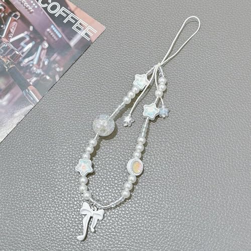 Image of Beaded Camera Wrist Strap Cute Digital Camera Charm Lanyard, Phone Wristlet Charms, Phone Chain for Camera