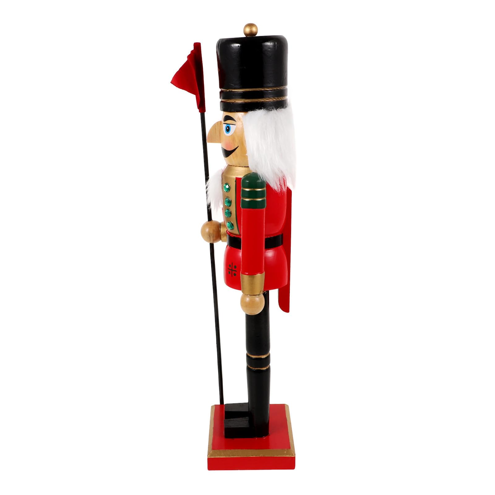 TOYANDONA 3 Piezas Cascanueces de Madera Navideños de Escritorio, Soldado