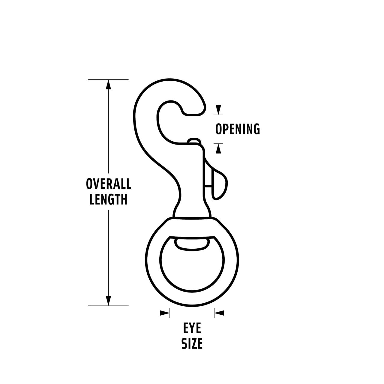 JCS No.6, 4-3/4inch Marine Grade Stainless Steel Swivel Bolt Snap
