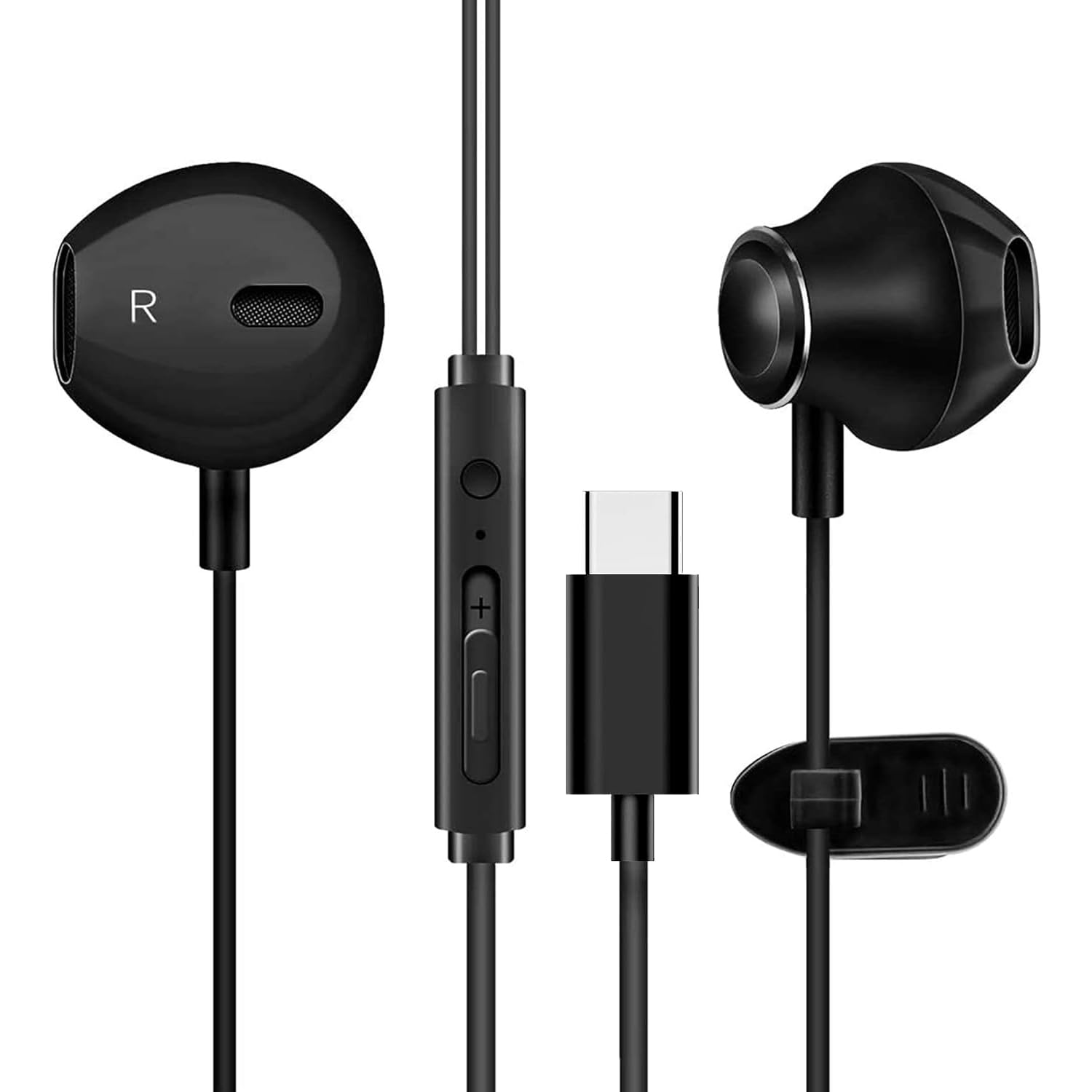 GAMURRY Auricolari, In-Ear Cuffie Con Filo USB C Jack, Stereo Bass Cuffiette Con Filo e Microfono, Suono Potente Guidato Dai Bassi Chiamate HD Nessun Rumore, Compatibile Con Computer, Tablet, MP3