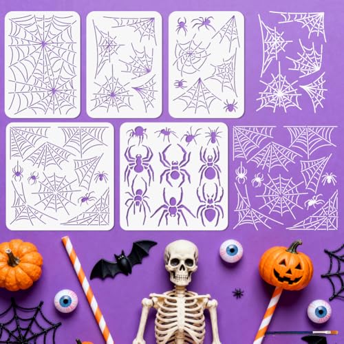 Pochoir araignée 30x30 réutilisable pour dessin scrapbooking et mur
