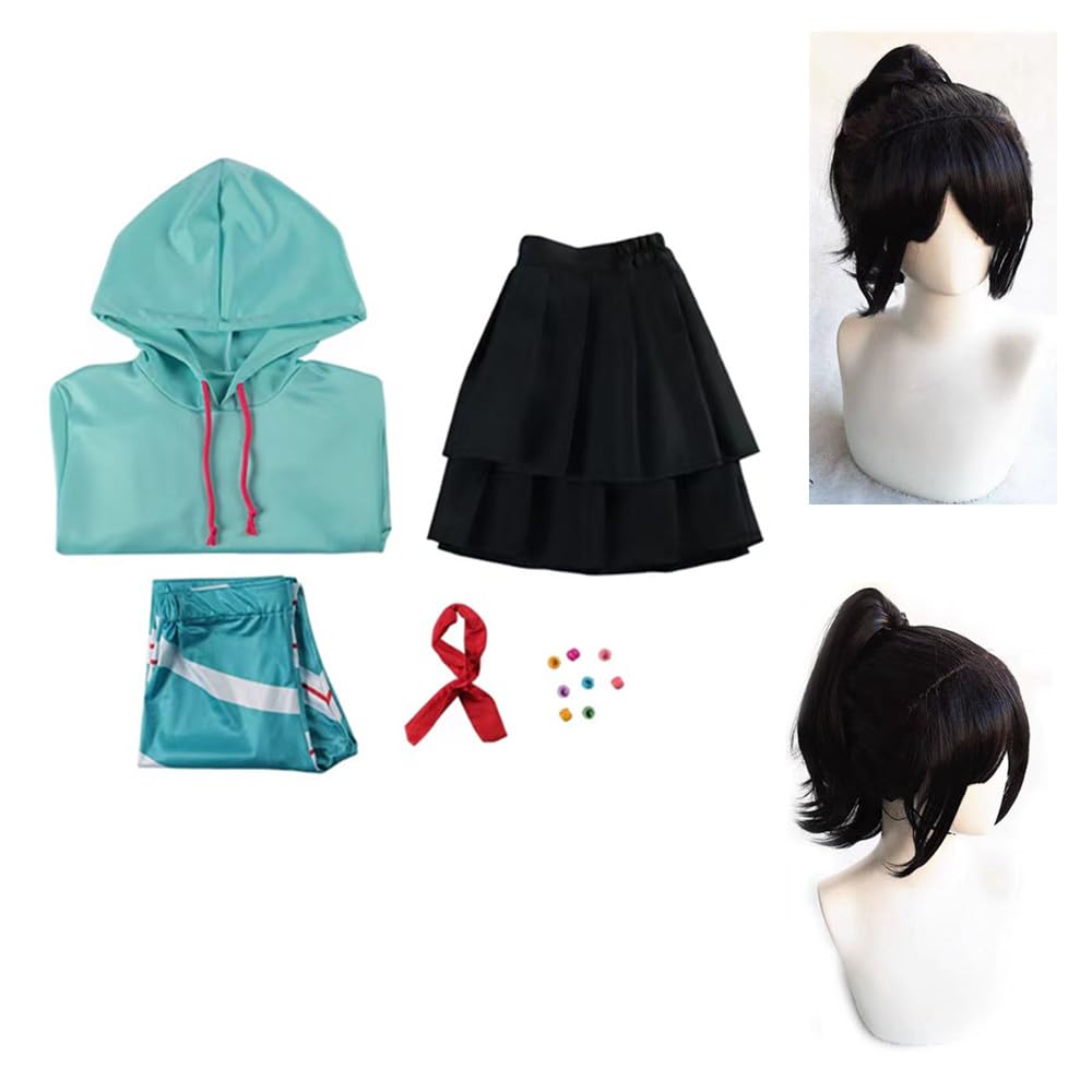 Costume da cosplay Vane taglia americana con cappuccio con parrucca