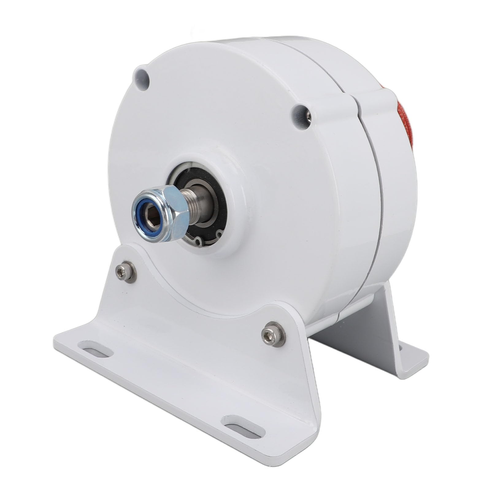 Generatore CA Trifase, Generatore Elettrico a Magneti Permanenti Design Compatto a Doppio Albero Ad Alta Efficienza 12V con Base per Turbine Eoliche Verticali o Orizzontali (200W)