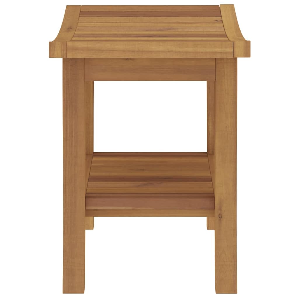 Badezimmer-Beistelltisch aus massivem Teakholz 50x35x45 cm mit Ablagefläche für Badzubehör und Handtücher platzsparend robust für Dusche, Waschbecken, WC und Gäste-WC
