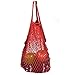 Cosmos Cotton Net Shopping Tote Ecology Market String Bag Organizer (Red)