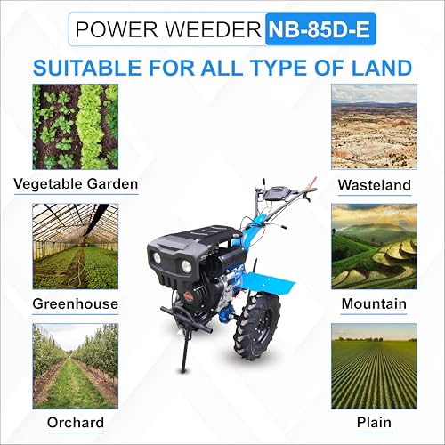 Image of Power Weeder NB-85DE - 4 Stroke 9 HP Powerfull Diesel Engine - 40 Blades (Dry Land) - Headlamp - Self Start (Without Battery) - Sutiable for Night Farming