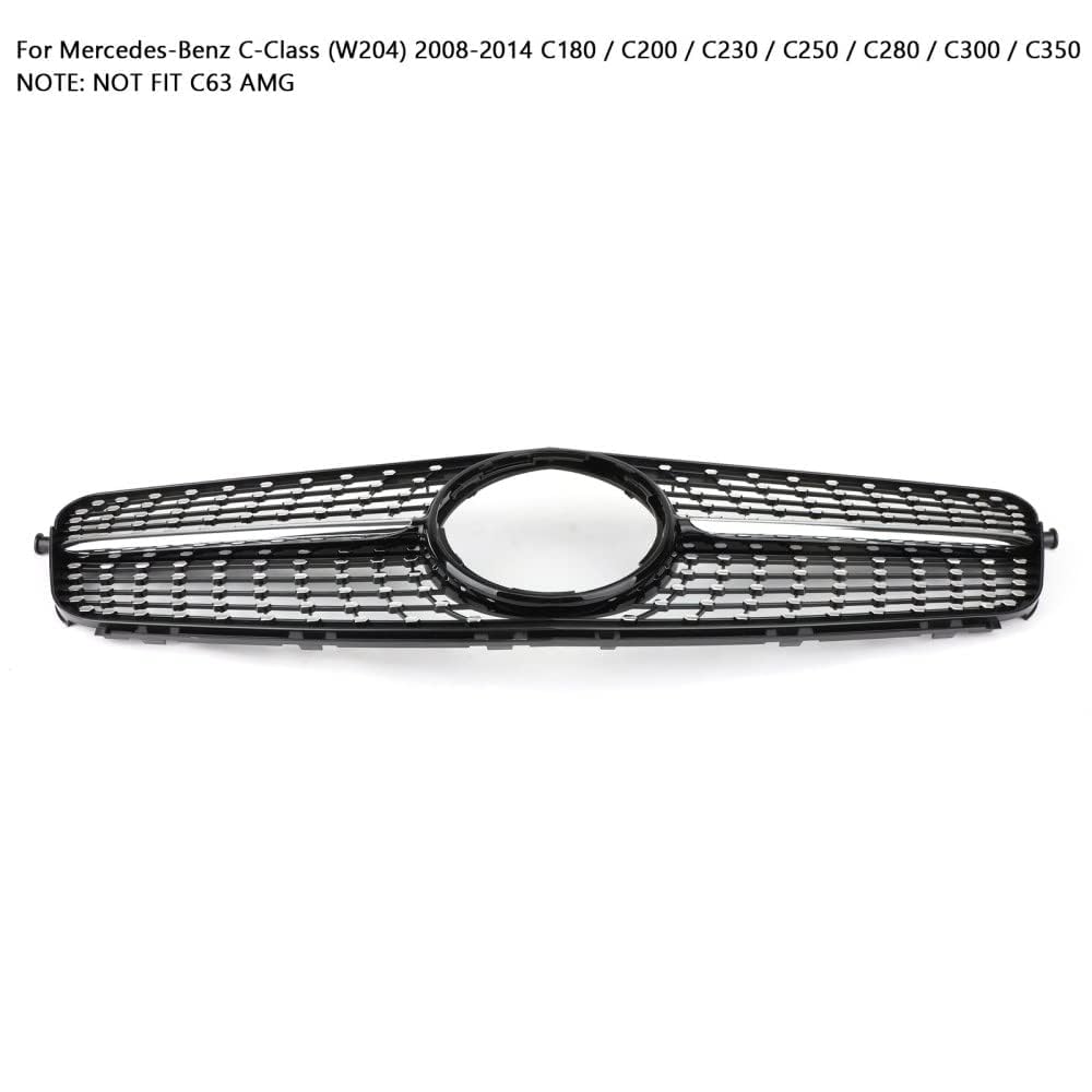 TUBIC Spoiler Anteriore per Auto per Mercedes W204 C200 C300 2008 2009 2010 2011 2012 2013 2014 Anteriore Spoiler Diffusore Protezione Dell'auto Frontali Spoiler Lip Kit Corpo