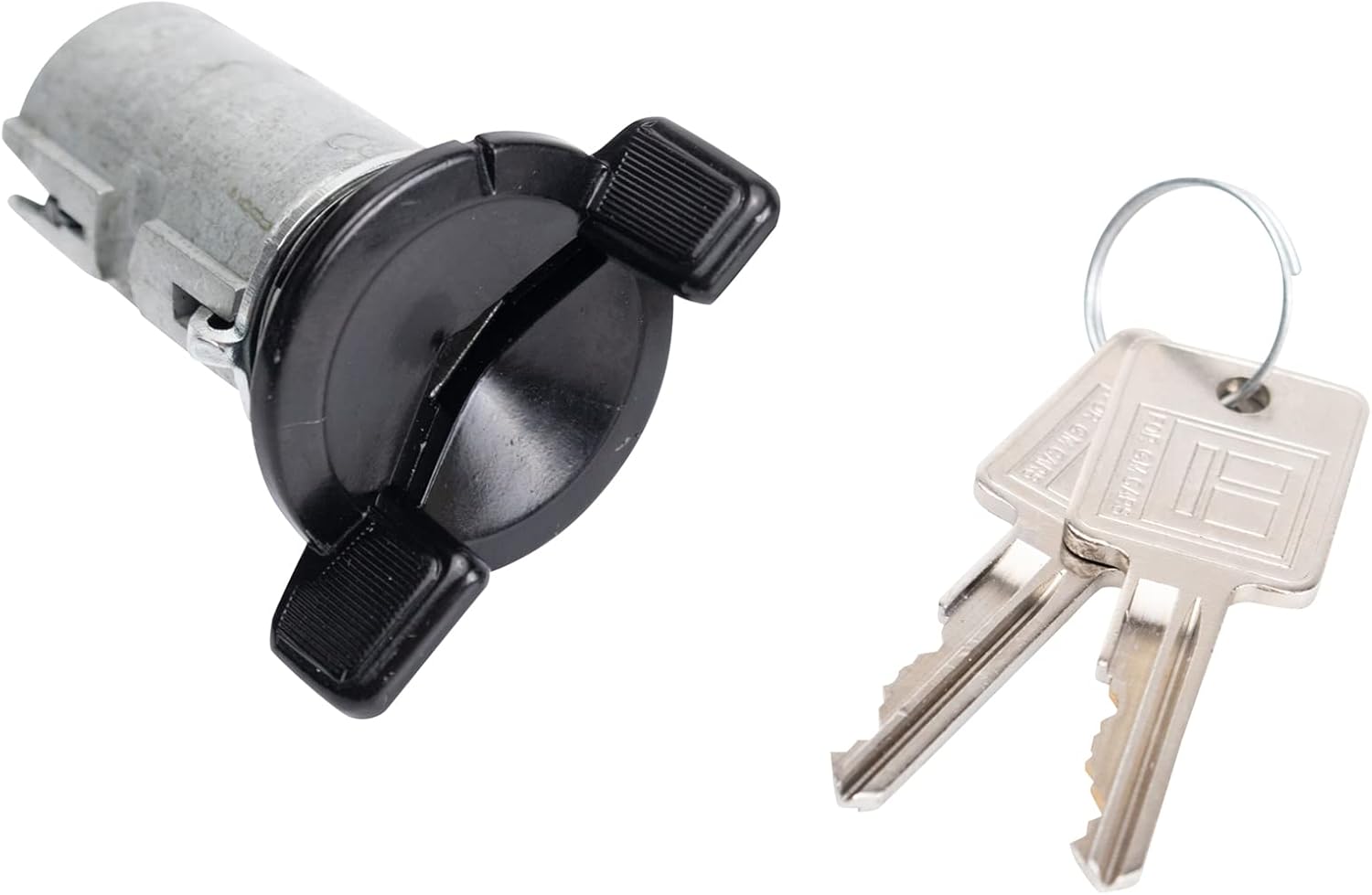 TRQ Ignition Key Lock Cylinder Tumbler Black Compatible with Chevy GMC Buick Cadillac Pontiac