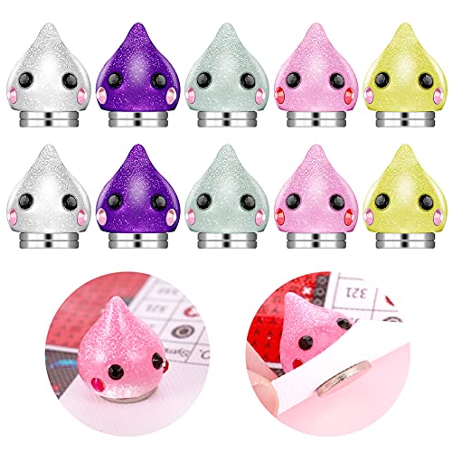 loraleo 10 PCS Diamond Painting Magnet Cover Holder,Â Cover Minder Magnets for Diamond Painting 5 Colors Cross Stitch Diamond Painting Holder Anti-Slip Mat for Adults Diamond Painting Art Craft