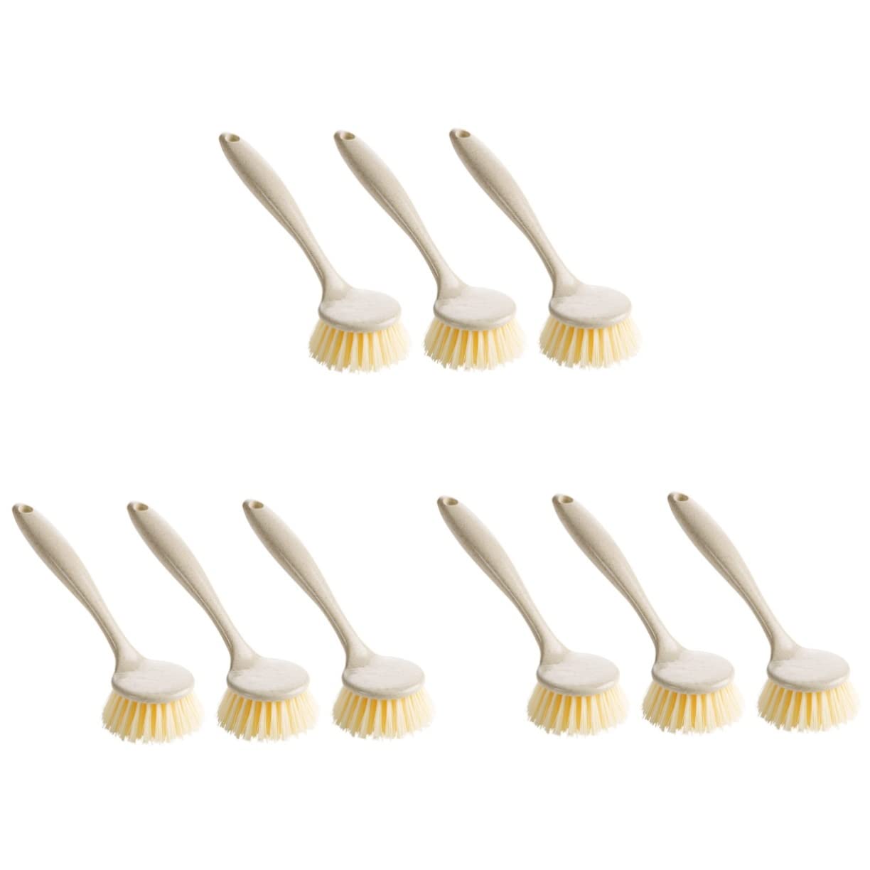 Healeved 9pezzi Spazzole Per Lungo Spazzolini Per e Lavello Cucina Per Piatti Vasche e Piastrelle Beige