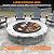 Stanbroil X-Marks Fire Pit Cooking Grill Grates, Foldable Round Cooking Grate with Handles, 36 Inch Portable Outdoor Campfire BBQ Grill, Black