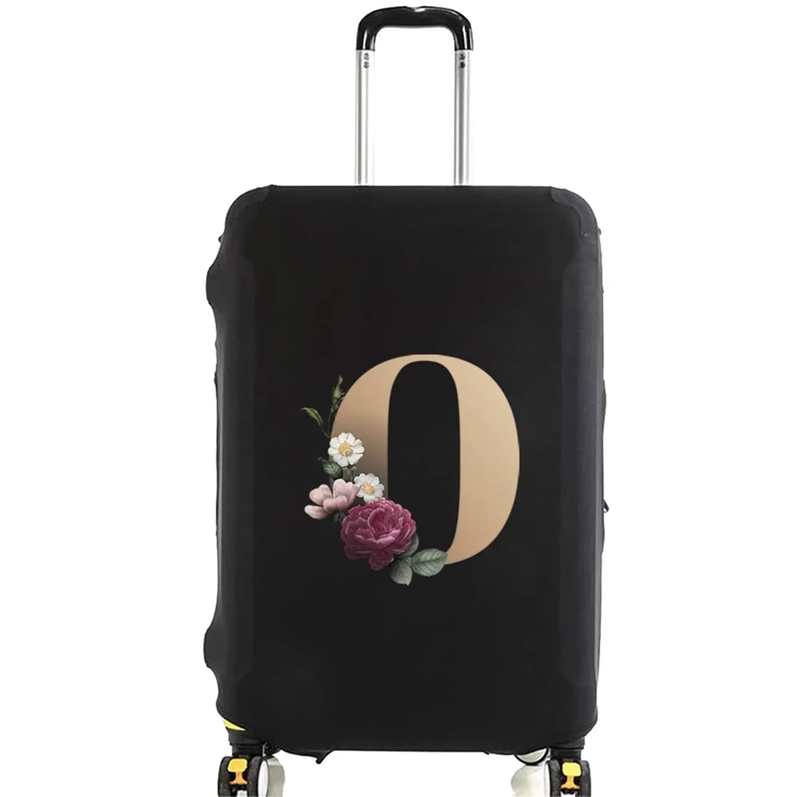 Fundas Para Maletas Fundas protectoras for maletas de viaje, Protector de equipaje elástico grueso for equipaje de 18 "-28", funda bolsa de viaje con letras doradas impresas, 2 uds. Para Equipaje(Blac