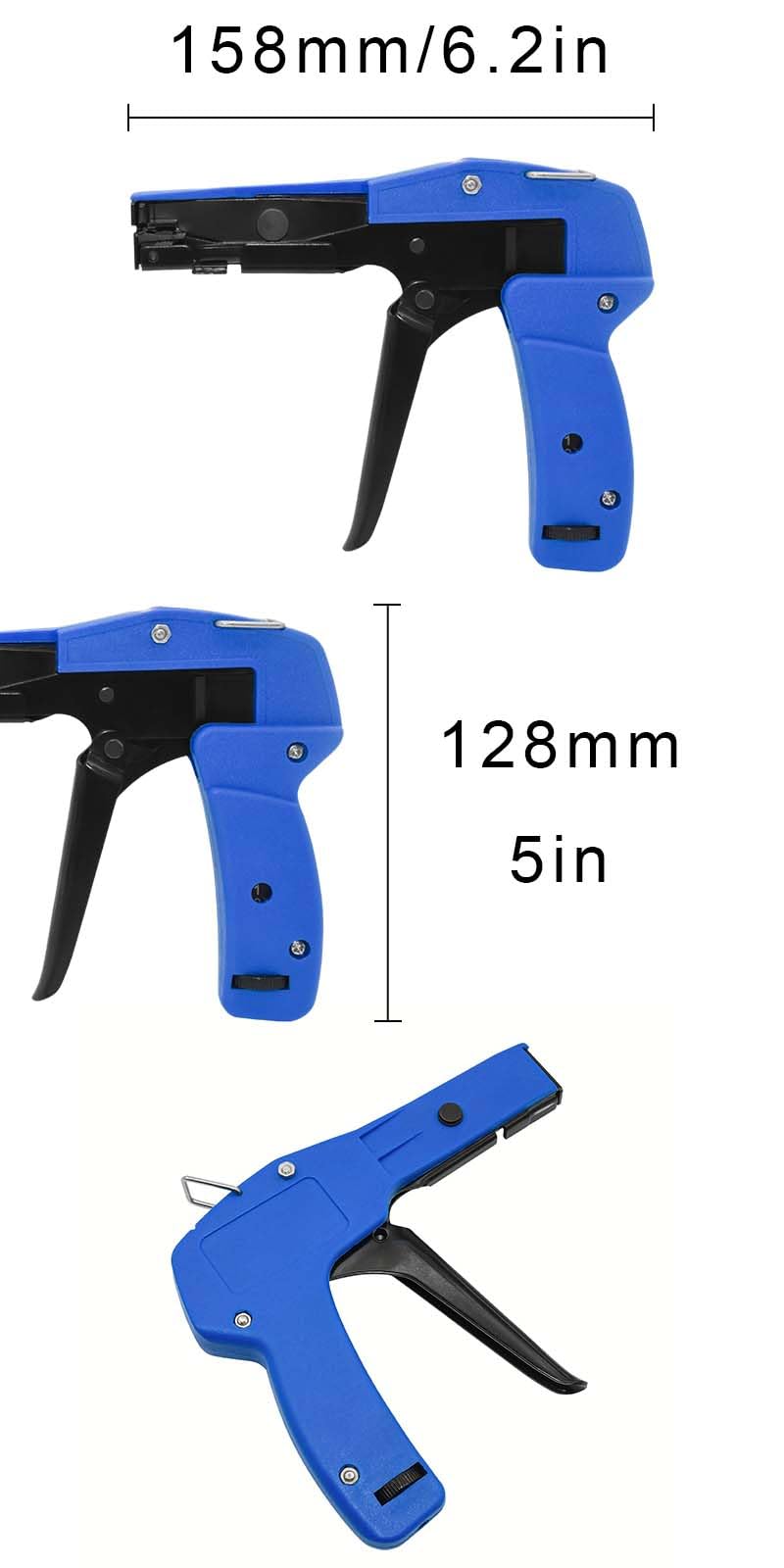 Utensileperfascette,Utensile per fascettemetalliche,Pinza Fascette MetallicheStrumentoSerraggio,Pinza Fascette Metalliche, utilizzato specialmente per fascette in nylon,fissaggio e taglio di cavi