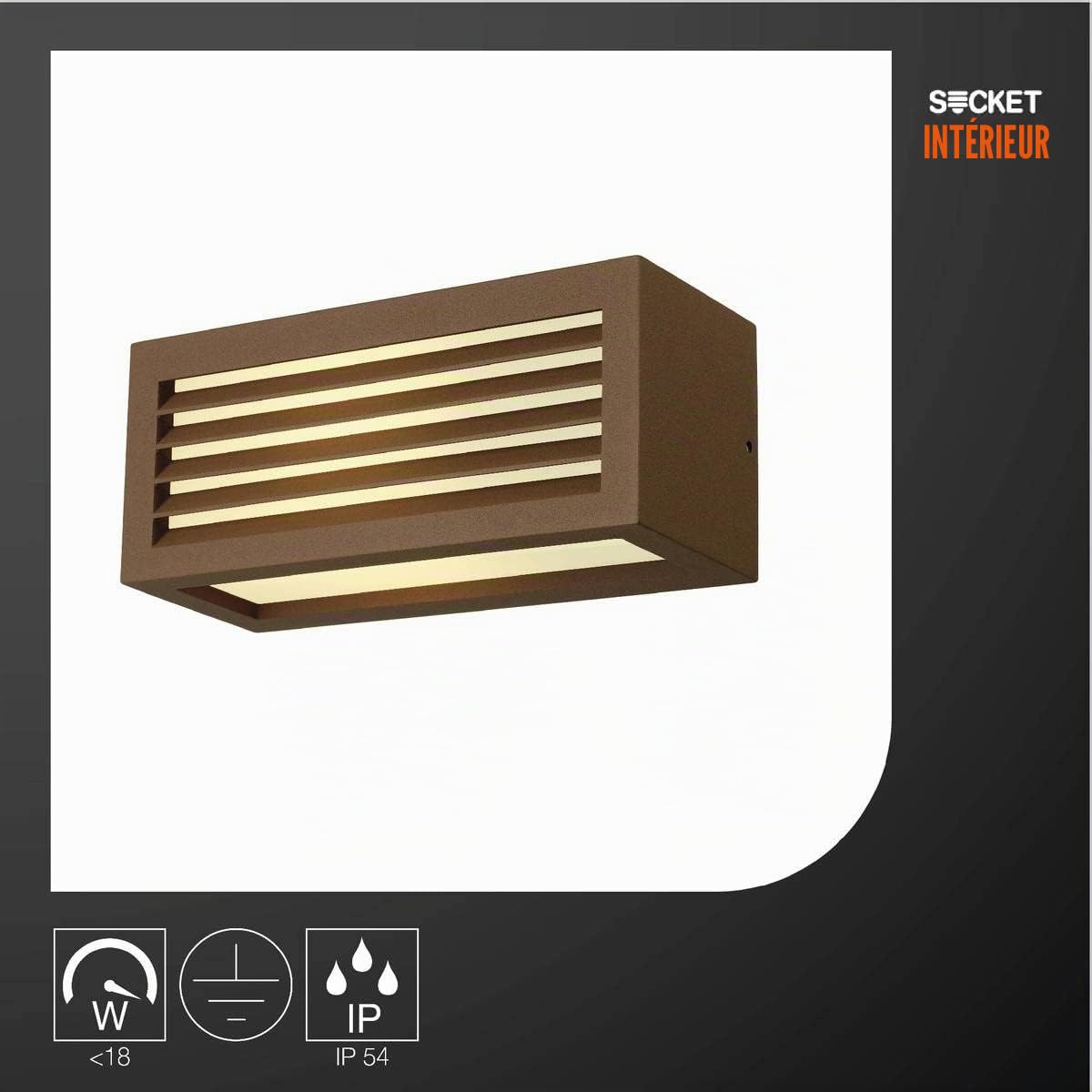 SLV 232497 Applique murale BOX-L; rouille