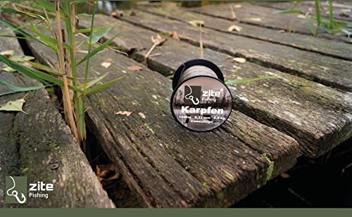 Zite Fishing Monofile Angelschnur in Camouflage – Karpfen-Schnur 1000m Spule - Abriebfeste Carp-Line Nylon-Schnur – Bild 8