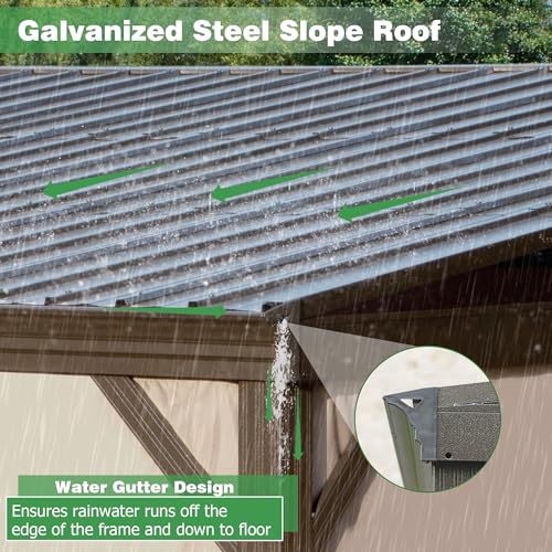 10x12leantogazebooutdoorwallmountedgazeboaluminumframehardtoppergolawithgalvanizedsteelslopingroofforpatiodeckgardenbackyardcurtainandnettingincluded Urban Country Home Decor 10 x 12 lean to gazebo outdoor wall mounted gazebo aluminum frame hardtop pergola with galvanized steel sloping roof for patio deck garden backyard curtain and netting included urban country home decor