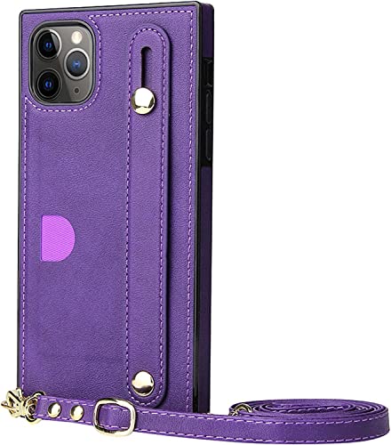 Étui portefeuille iPhone 12 / 12 Pro violet antichoc avec béquille et protection intégrale 360