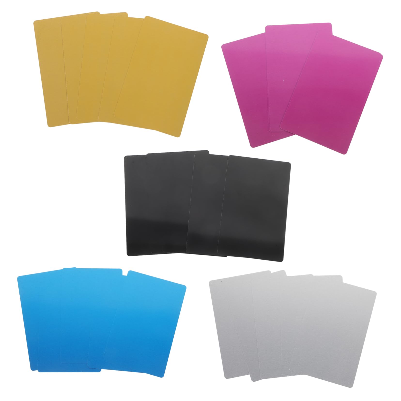 SHINEOFI 5 Juegos Tarjeta Tarjetas De Visita De Metal Para Grabar Tarjetas De Presentación Grabado De Productos En Tarjeta De Visita Grabada Aluminio 25 Piezas * 5